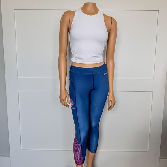 Varlo, USA Triathalon Foundation Leggings, Women’s Size Small w/ Back Zip Pocket - Picture 2 of 9